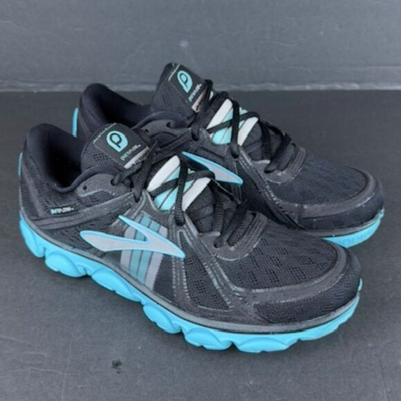 Women's Brooks Pure Flow 2 Black and Blue Running Shoes Size 8.5 - Picture 3 of 9